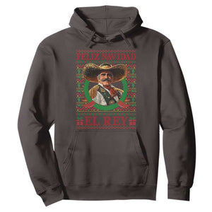 Funny Mexico Xmas Hoodie Feliz Navidad El Rey Vicente TS09 Dark Chocolate Print Your Wear