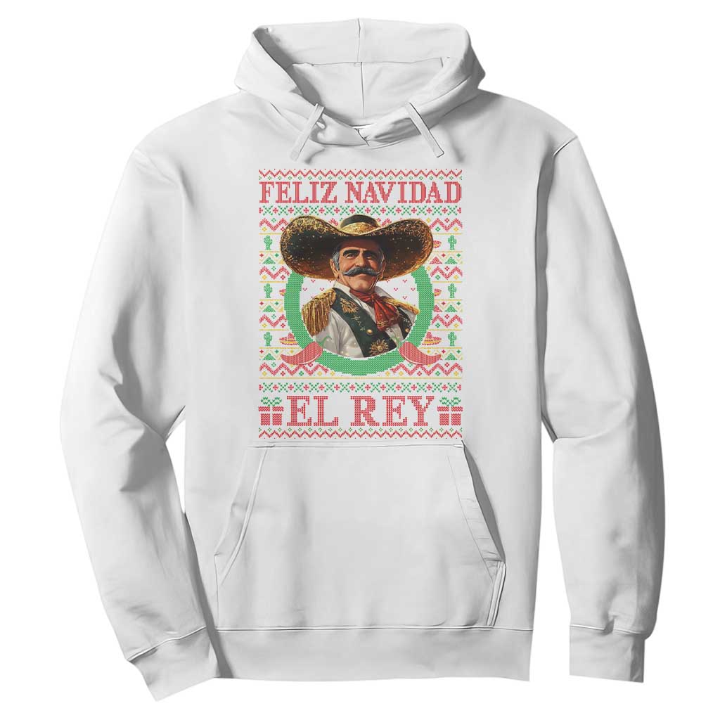 Funny Mexico Xmas Hoodie Feliz Navidad El Rey Vicente TS09 White Print Your Wear