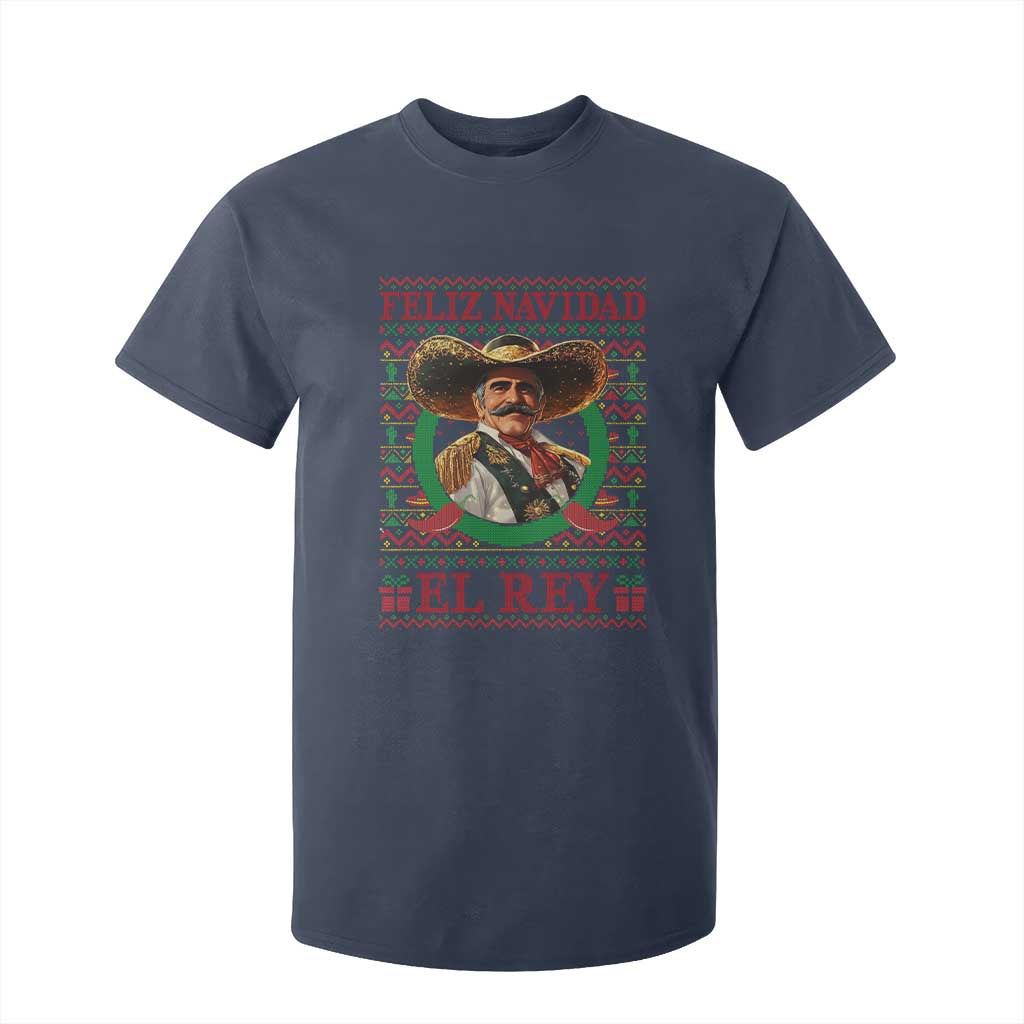 Funny Mexico Xmas T Shirt For Kid Feliz Navidad El Rey Vicente TS09 Navy Print Your Wear