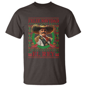 Funny Mexico Xmas T Shirt Feliz Navidad El Rey Vicente TS09 Dark Chocolate Print Your Wear