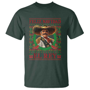 Funny Mexico Xmas T Shirt Feliz Navidad El Rey Vicente TS09 Dark Forest Green Print Your Wear
