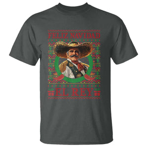 Funny Mexico Xmas T Shirt Feliz Navidad El Rey Vicente TS09 Dark Heather Print Your Wear