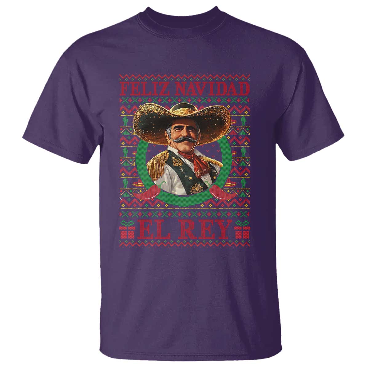 Funny Mexico Xmas T Shirt Feliz Navidad El Rey Vicente TS09 Purple Print Your Wear