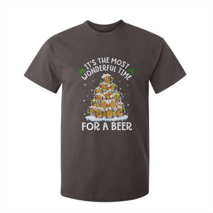 Funny Beer Christmas Tree T Shirt For Kid It's the Most Wonderful Time For A Beer TS09 Dark Chocolate Print Your Wear