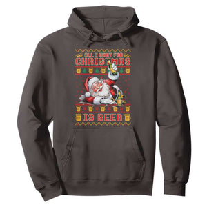 Funny Christmas Beer Hoodie It's the Most Wonderful Time For A Beer TS09 Dark Chocolate Print Your Wear