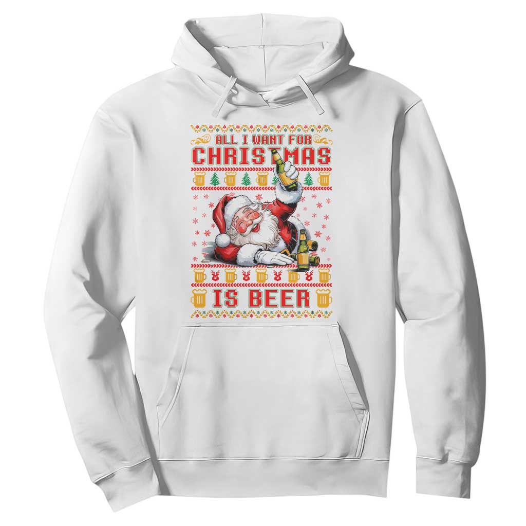 Funny Christmas Beer Hoodie It's the Most Wonderful Time For A Beer TS09 White Print Your Wear