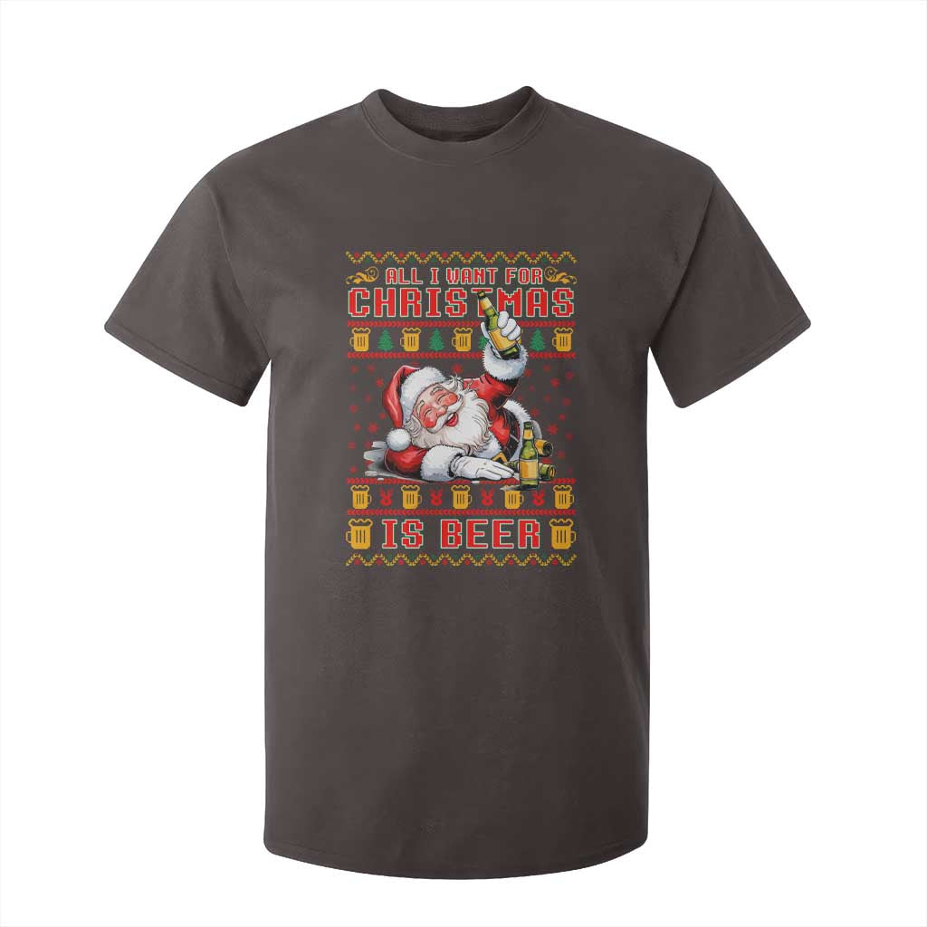 Funny Christmas Beer T Shirt For Kid It's the Most Wonderful Time For A Beer TS09 Dark Chocolate Print Your Wear