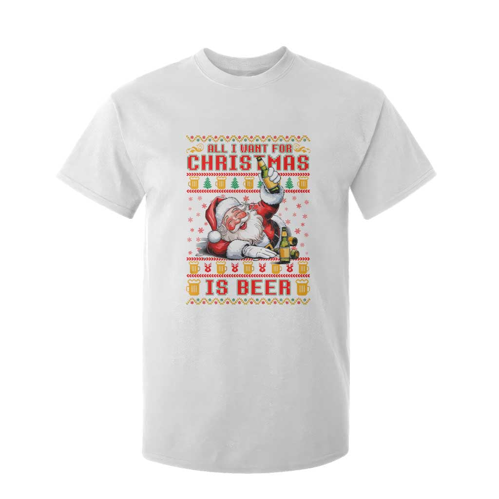 Funny Christmas Beer T Shirt For Kid It's the Most Wonderful Time For A Beer TS09 White Print Your Wear