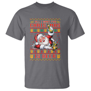 Funny Christmas Beer T Shirt It's the Most Wonderful Time For A Beer TS09 Charcoal Print Your Wear