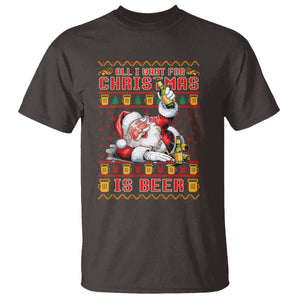 Funny Christmas Beer T Shirt It's the Most Wonderful Time For A Beer TS09 Dark Chocolate Print Your Wear