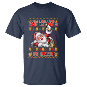 Funny Christmas Beer T Shirt It's the Most Wonderful Time For A Beer TS09 Navy Print Your Wear