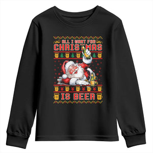 Funny Christmas Beer Youth Sweatshirt It's the Most Wonderful Time For A Beer TS09 Black Print Your Wear