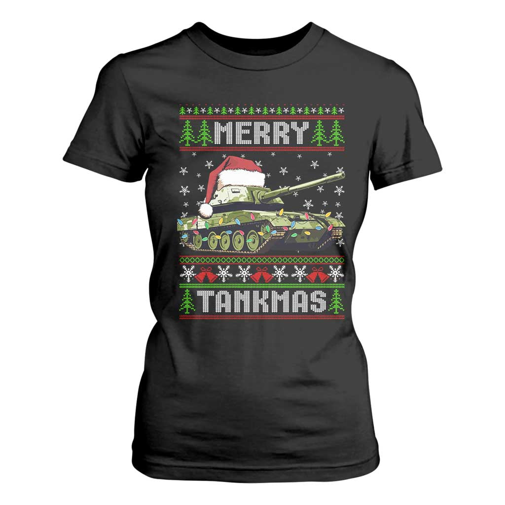 Funny Christmas Veteran T Shirt For Women Merry Tankmas Tank Military Army TS09 Black Print Your Wear