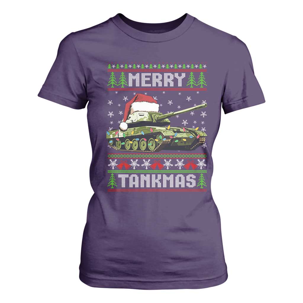 Funny Christmas Veteran T Shirt For Women Merry Tankmas Tank Military Army TS09 Purple Print Your Wear