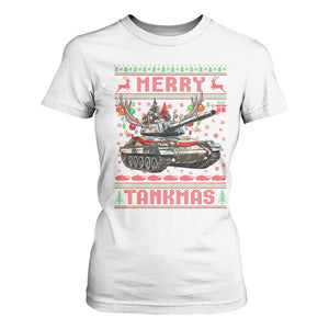 Funny Christmas Military T Shirt For Women Merry Tankmas Tank Veteran Army TS09 White Print Your Wear