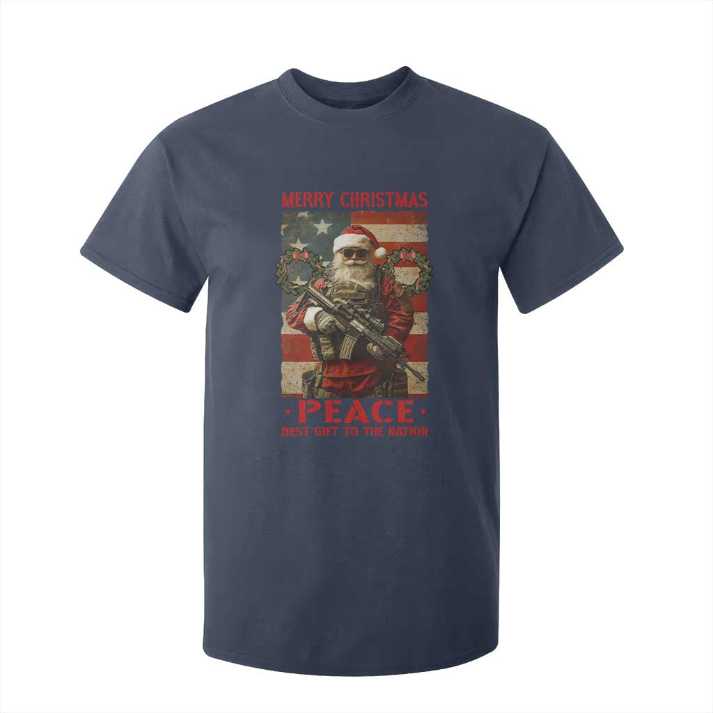 Christmas Veteran T Shirt For Kid Peace Best Gift To The Nation Santa Army TS09 Navy Print Your Wear