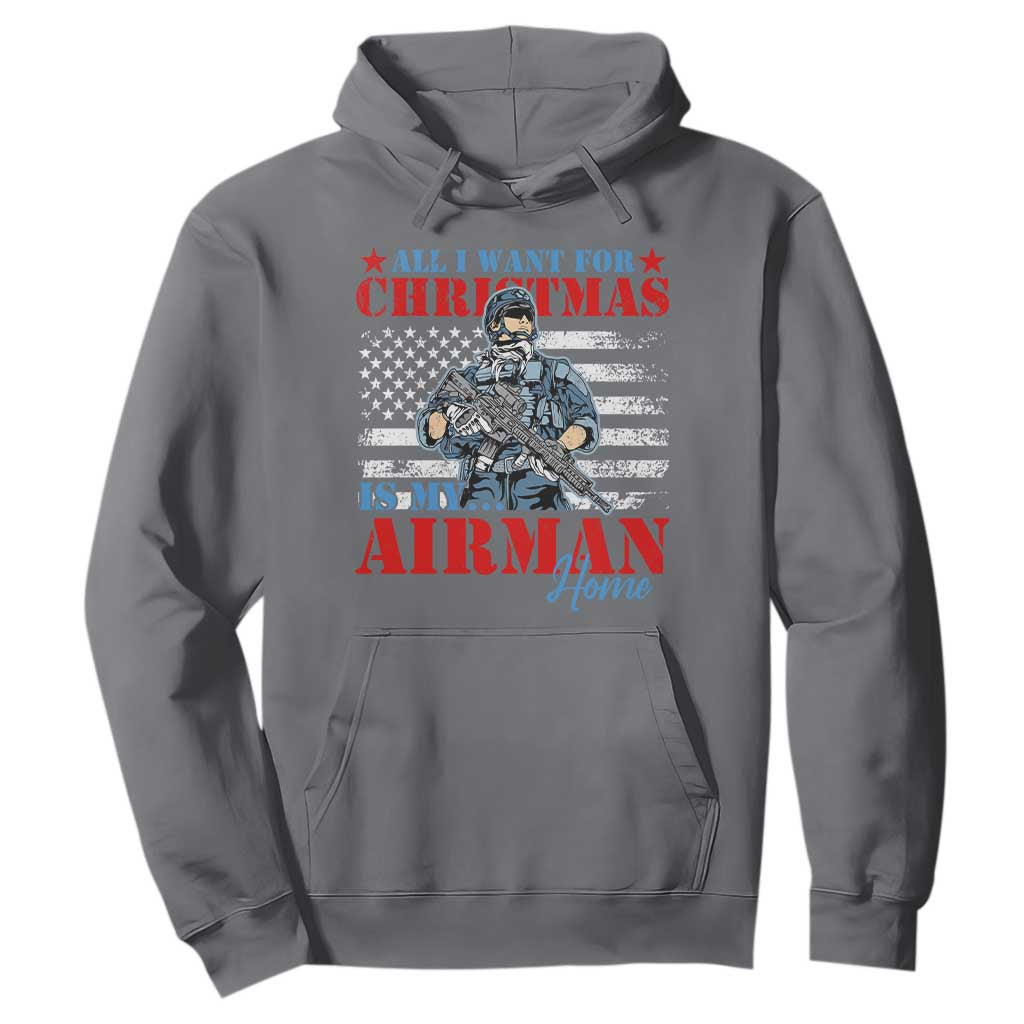 All I Want For Christmas Is My Airman Home Hoodie TS09 Charcoal Print Your Wear