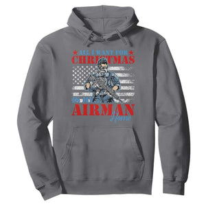 All I Want For Christmas Is My Airman Home Hoodie TS09 Charcoal Print Your Wear