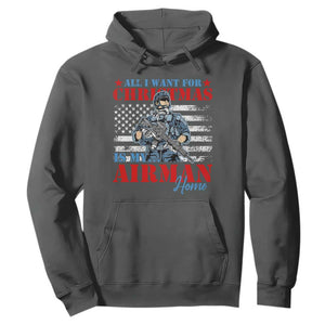 All I Want For Christmas Is My Airman Home Hoodie TS09 Dark Heather Print Your Wear