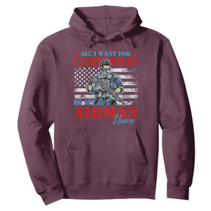 All I Want For Christmas Is My Airman Home Hoodie TS09 Maroon Print Your Wear