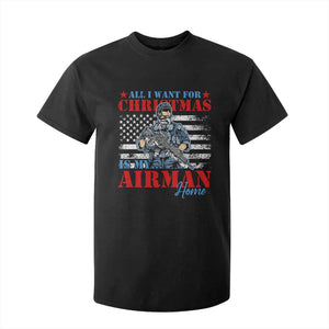 All I Want For Christmas Is My Airman Home T Shirt For Kid TS09 Black Print Your Wear
