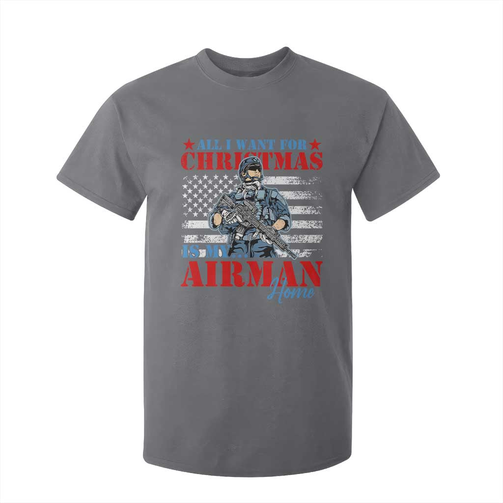 All I Want For Christmas Is My Airman Home T Shirt For Kid TS09 Charcoal Print Your Wear
