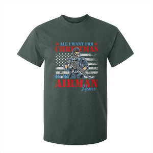 All I Want For Christmas Is My Airman Home T Shirt For Kid TS09 Dark Forest Green Print Your Wear