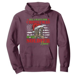 All I Want For Christmas Is My Soldier Home Hoodie TS09 Maroon Print Your Wear