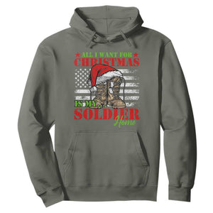 All I Want For Christmas Is My Soldier Home Hoodie TS09 Military Green Print Your Wear