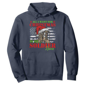 All I Want For Christmas Is My Soldier Home Hoodie TS09 Navy Print Your Wear