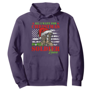 All I Want For Christmas Is My Soldier Home Hoodie TS09 Purple Print Your Wear