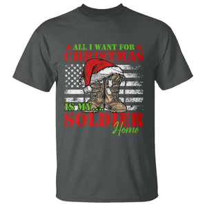 All I Want For Christmas Is My Soldier Home T Shirt TS09 Dark Heather Print Your Wear