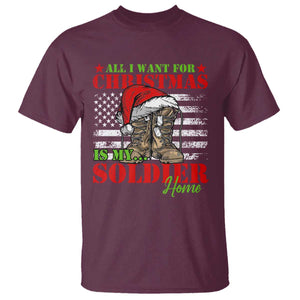All I Want For Christmas Is My Soldier Home T Shirt TS09 Maroon Print Your Wear