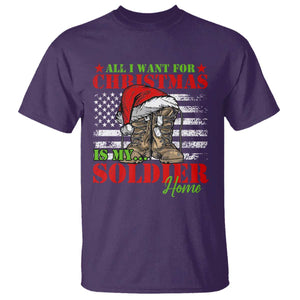 All I Want For Christmas Is My Soldier Home T Shirt TS09 Purple Print Your Wear