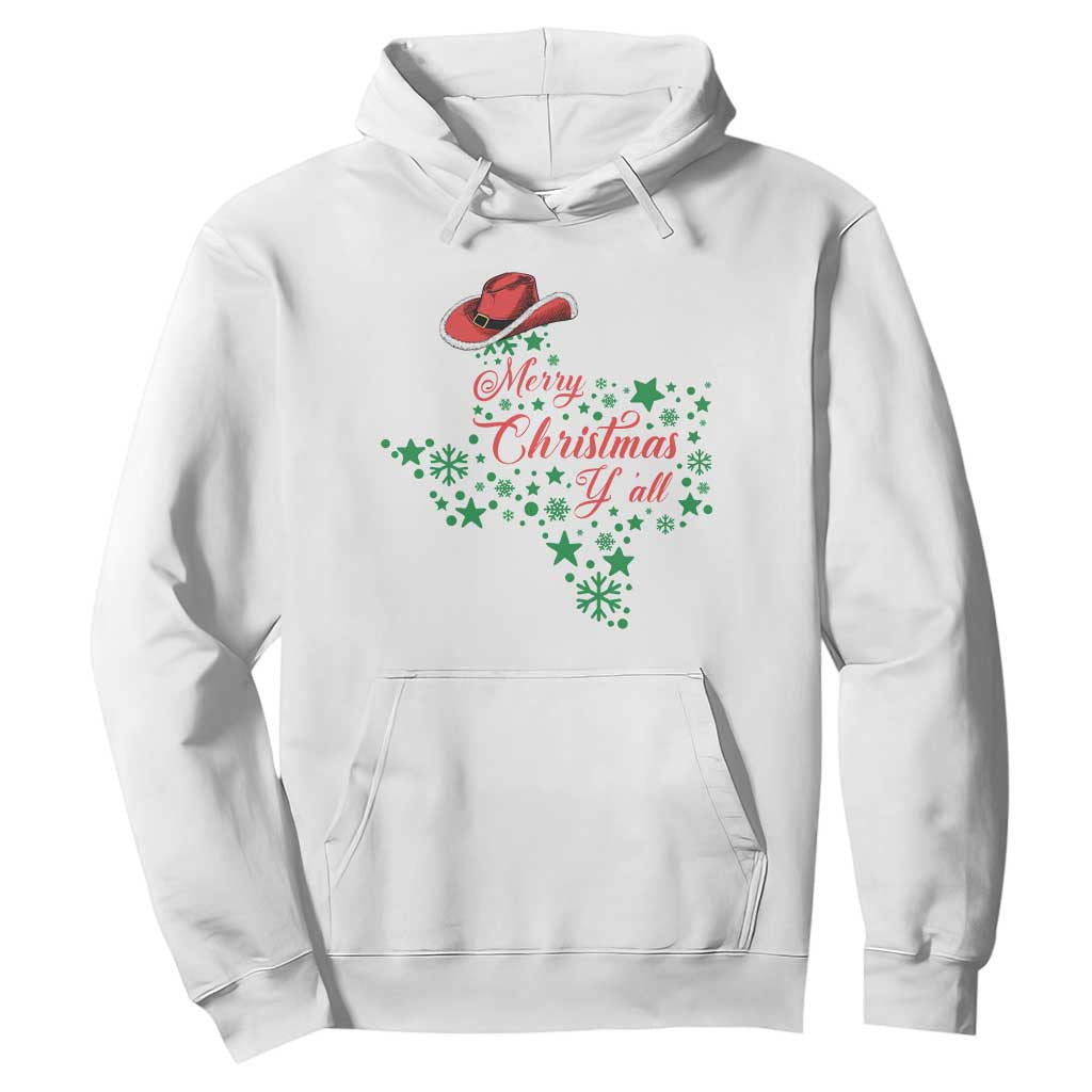 Merry Christmas Y'All Texas Hoodie TS09 White Print Your Wear
