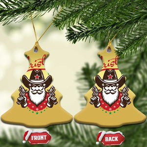 Merry Christmas Y'All Texas Cowboy Santa Christmas Ornament TS09 Christmas Tree Gold Print Your Wear