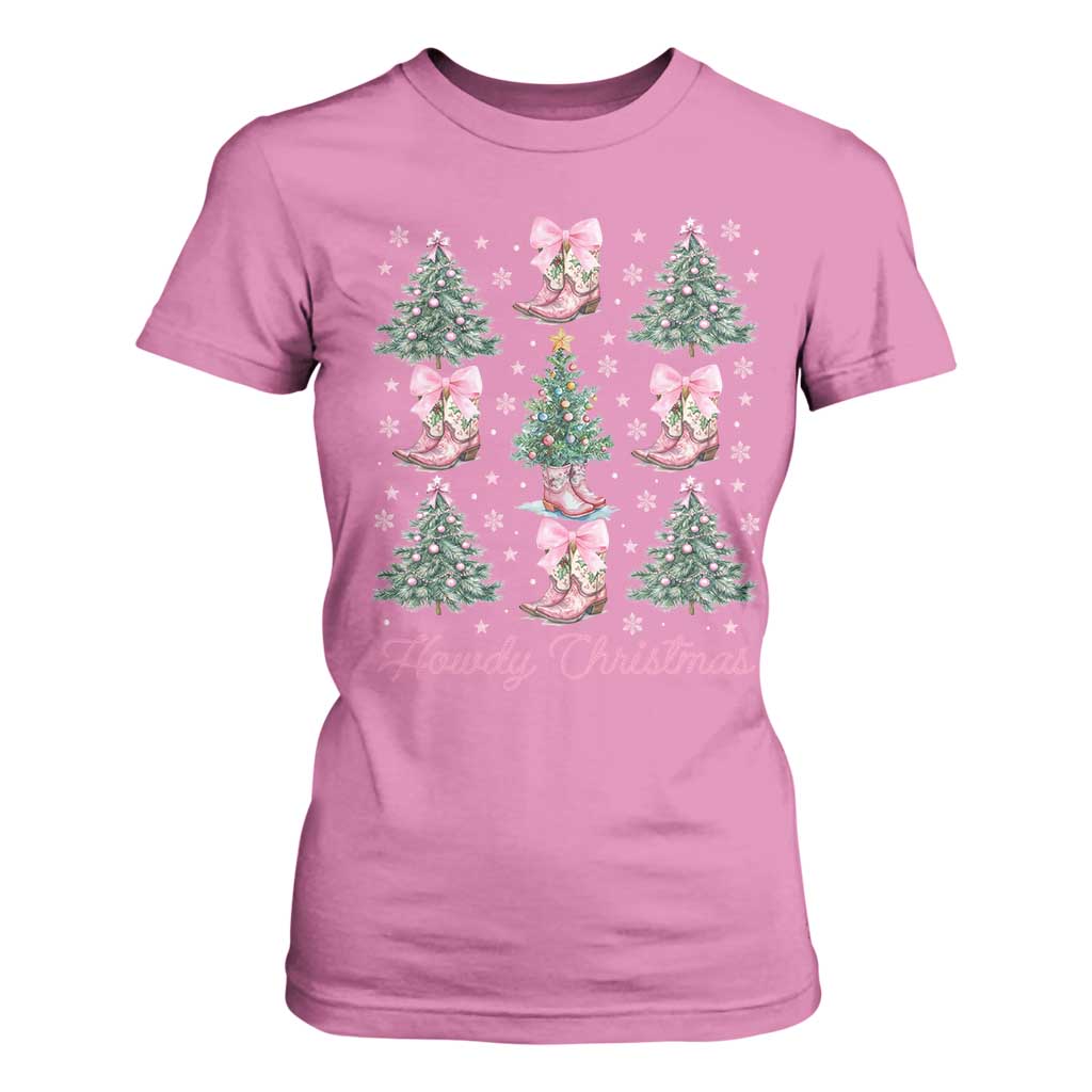 Howdy Christmas T Shirt For Women Coquette Christmas Tree Cowgirl TS09 Azalea Print Your Wear