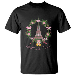Joyeux Noel Eiffel Tower Christmas In Paris T Shirt TS09 Black Print Your Wear