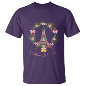 Joyeux Noel Eiffel Tower Christmas In Paris T Shirt TS09 Purple Print Your Wear
