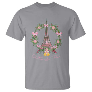Joyeux Noel Eiffel Tower Christmas In Paris T Shirt TS09 Sport Gray Print Your Wear