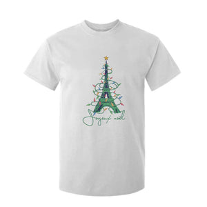 Joyeux Noel Eiffel Tower Christmas Tree T Shirt For Kid TS09 White Print Your Wear