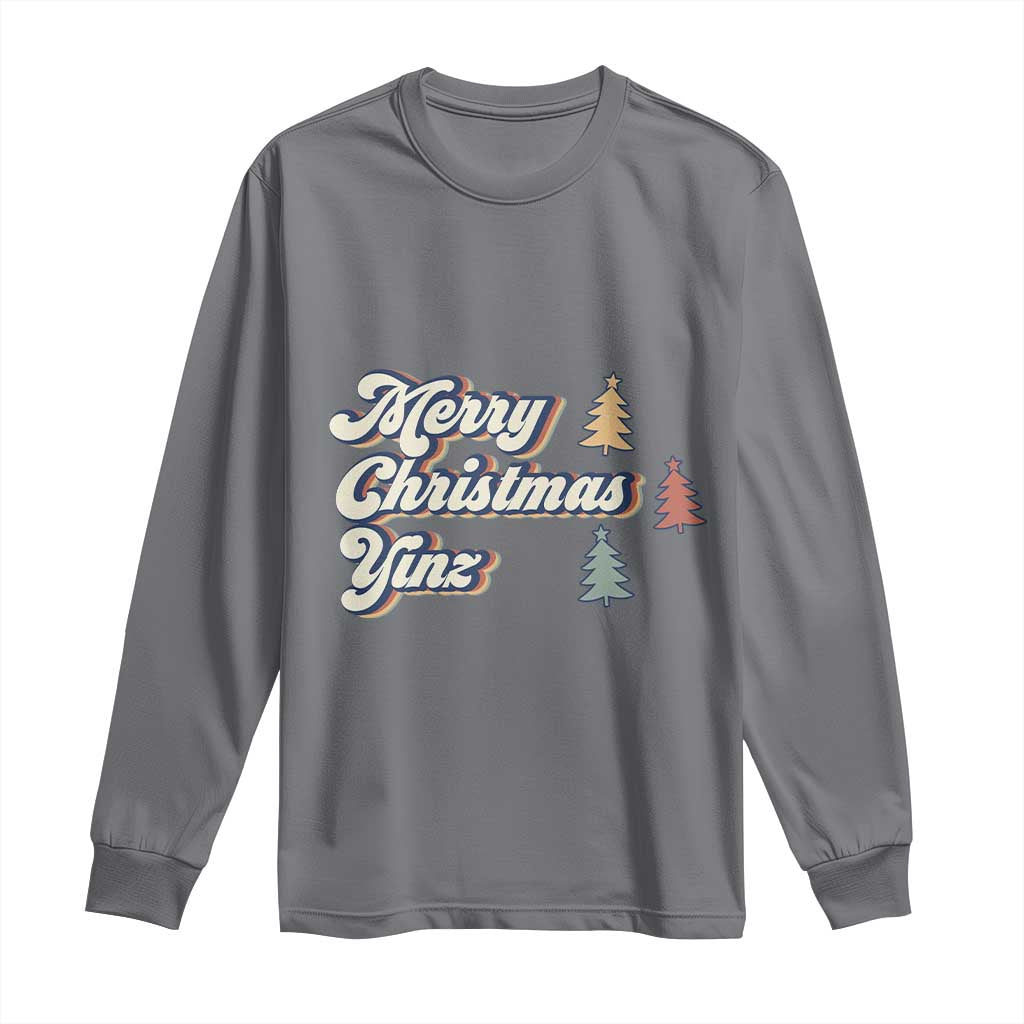 Funny Merry Christmas Yinz Pittsburgh Long Sleeve Shirt TS09 Charcoal Print Your Wear