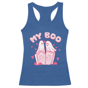 Valentine's Day Racerback Tank Top My Boo Cute Lover Couple Ghost TS09 Royal Blue Print Your Wear