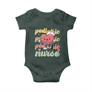 Valentine's Day Baby Onesie Retro Pediatric Nurse Cute Heart Stethoscope TS09 Print Your Wear
