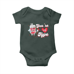 Valentine's Day Baby Onesie You're My Type Medical Pun Blood Nurse TS09 Print Your Wear