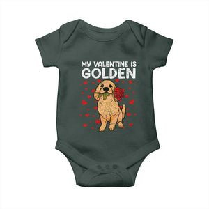 Valentine's Day Baby Onesie My Valentine Is Golden Retriever Cute Pet Dog Rose TS09 Print Your Wear