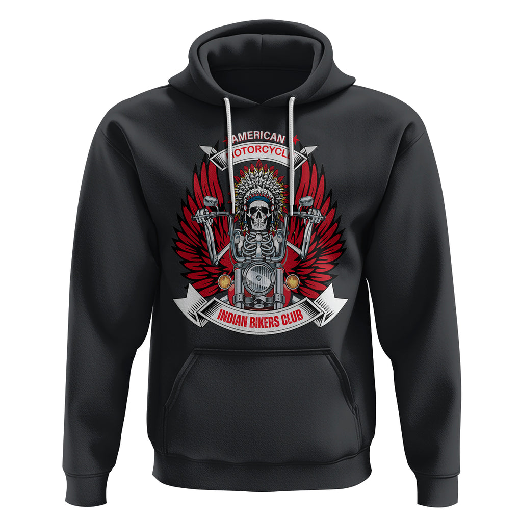 Motorcycle Rider Hoodie American Indian Biker Club TS09 Black Printyourwear