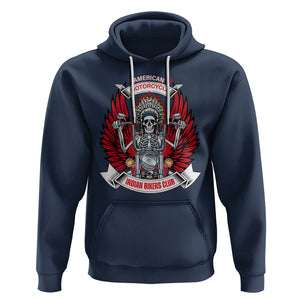 Motorcycle Rider Hoodie American Indian Biker Club TS09 Navy Printyourwear