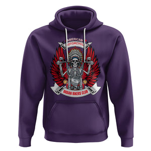 Motorcycle Rider Hoodie American Indian Biker Club TS09 Purple Printyourwear