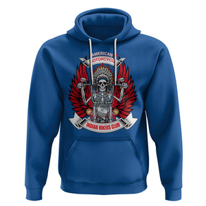 Motorcycle Rider Hoodie American Indian Biker Club TS09 Royal Blue Printyourwear